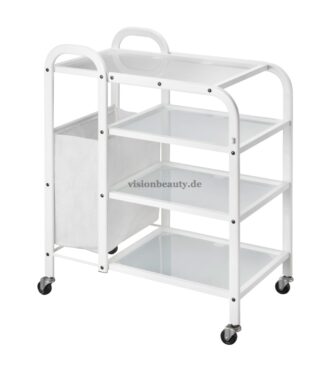 1031 Wagen mit weissem metallischem Rahmen in modernem Design